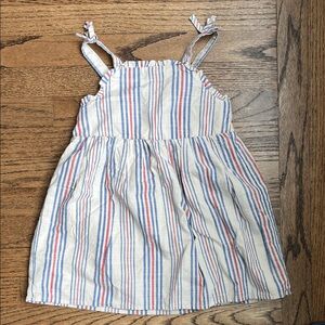 Cat & Jack Striped Casual Dress - Red, Blue, White